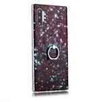 For Galaxy Note 10+ Coloured Drawing Pattern IMD Workmanship Soft TPU Protective Case With Holder(Green Love)