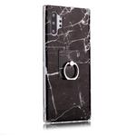 For Galaxy Note 10+ Coloured Drawing Pattern IMD Workmanship Soft TPU Protective Case With Holder(Black)