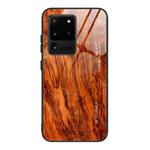 For Samsung Galaxy S20 Ultra Wood Grain Glass Protective Case(M06)