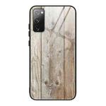 For Samsung Galaxy S20 FE Wood Grain Glass Protective Case(M04)
