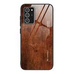 For Samsung Galaxy Note20 Wood Grain Glass Protective Case(M02)