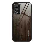 For Samsung Galaxy Note20 Ultra Wood Grain Glass Protective Case(M01)