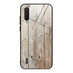 For Xiaomi Mi CC9 Wood Grain Glass Protective Case(M04)