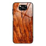 For Xiaomi Poco X3 NFC Wood Grain Glass Protective Case(M06)