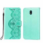 For Xiaomi Redmi 8A Flower Vine Embossing Pattern Horizontal Flip Leather Case with Card Slot & Holder & Wallet & Lanyard(Green)