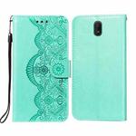 For Nokia C1 Flower Vine Embossing Pattern Horizontal Flip Leather Case with Card Slot & Holder & Wallet & Lanyard(Green)