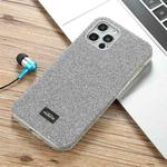 Mutural Shiny Cloth + TPU + PC Protective Case For iPhone 12 / 12 Pro(Silver)