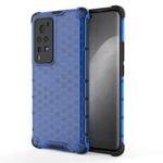 For vivo X60 Pro Shockproof Honeycomb PC + TPU Protective Case(Blue)