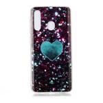 For Galaxy A60 Coloured Drawing Pattern IMD Workmanship Soft TPU Protective Case(Green Love)