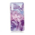 For Galaxy A7 Coloured Drawing Pattern IMD Workmanship Soft TPU Protective Case(Purple Star)
