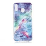 For Galaxy M20 Coloured Drawing Pattern IMD Workmanship Soft TPU Protective Case(Blue Sky)