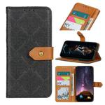 For OPPO A52 / A72 / A92 European Floral Embossed Copper Buckle Horizontal Flip PU Leather Case with Holder & Card Slots & Wallet & Photo Frame(Black)