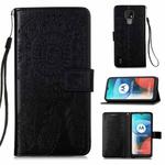 For Motorola Moto E7 Dream Catcher Printing Horizontal Flip Leather Case with Holder & Card Slots & Wallet & Lanyard(Black)