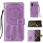 For Xiaomi Poco M3 / Redmi Note 9 4G Dream Catcher Printing Horizontal Flip Leather Case with Holder & Card Slots & Wallet & Lanyard(Purple)