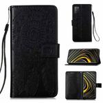 For Xiaomi Poco M3 / Redmi Note 9 4G Dream Catcher Printing Horizontal Flip Leather Case with Holder & Card Slots & Wallet & Lanyard(Black)