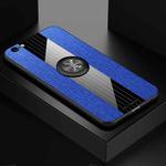 For iPhone 6 / 6s XINLI Stitching Cloth Texture Shockproof TPU Protective Case with Ring Holder(Blue)