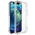 For iPhone 12 IMAK All-inclusive Shockproof Airbag TPU Case with Screen Protector (Transparent)