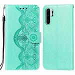 For Huawei P30 Pro Flower Vine Embossing Pattern Horizontal Flip Leather Case with Card Slot & Holder & Wallet & Lanyard(Green)