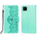 For Huawei Y5p / Honor 9S Flower Vine Embossing Pattern Horizontal Flip Leather Case with Card Slot & Holder & Wallet & Lanyard(Green)