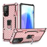 For Xiaomi Mi 10T 5G / 10T Pro 5G Cool Armor PC + TPU Shockproof Case with 360 Degree Rotation Ring Holder(Rose Gold)