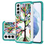 For Samsung Galaxy S21 5G Coloured Drawing Pattern PU + TPU Protective Case(Colorful Tree)