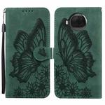 For Xiaomi Mi 10T Lite 5G Retro Skin Feel Butterflies Embossing Horizontal Flip Leather Case with Holder & Card Slots & Wallet(Green)