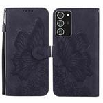 For Samsung Galaxy Note20 Ultra Retro Skin Feel Butterflies Embossing Horizontal Flip Leather Case with Holder & Card Slots & Wallet(Black)