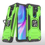 For Xiaomi Redmi Note 8 Pro Magnetic Armor Shockproof TPU + PC Case with Metal Ring Holder(Green)