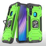 For Xiaomi Redmi Note 8 Magnetic Armor Shockproof TPU + PC Case with Metal Ring Holder(Green)