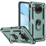 For Xiaomi Mi 10T Lite 5G Shockproof TPU + PC Protective Case with 360 Degree Rotating Holder(Dark Green)