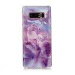 For Galaxy Note 8 Coloured Drawing Pattern IMD Workmanship Soft TPU Protective Case(Purple Star)