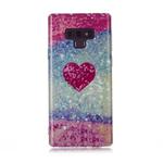 For Galaxy Note 9 Coloured Drawing Pattern IMD Workmanship Soft TPU Protective Case(Red Heart)