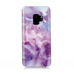 For Galaxy S9 Coloured Drawing Pattern IMD Workmanship Soft TPU Protective Case(Purple Star)