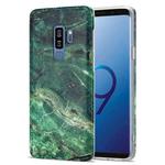 For Samsung Galaxy S9+ TPU Glossy Marble Pattern IMD Protective Case(Emerald Green)