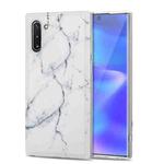 For Samsung Galaxy Note10 TPU Glossy Marble Pattern IMD Protective Case(White)