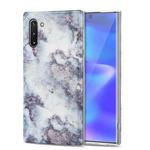 For Samsung Galaxy Note10 TPU Glossy Marble Pattern IMD Protective Case(Earthy Grey)