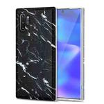 For Samsung Galaxy Note10+ TPU Glossy Marble Pattern IMD Protective Case(Black)