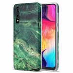 For Samsung Galaxy A50 / A30s / A50s TPU Glossy Marble Pattern IMD Protective Case(Emerald Green)