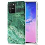 For Samsung Galaxy S10 Lite TPU Glossy Marble Pattern IMD Protective Case(Emerald Green)