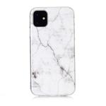 For iPhone 11 Coloured Drawing Pattern IMD Workmanship Soft TPU Protective Case(White)