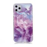 For iPhone 11 Pro Max Coloured Drawing Pattern IMD Workmanship Soft TPU Protective Case(Purple Star)