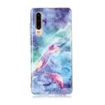 For Huawei P30 Coloured Drawing Pattern IMD Workmanship Soft TPU Protective Case(Blue Sky)