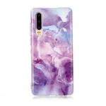 For Huawei P30 Coloured Drawing Pattern IMD Workmanship Soft TPU Protective Case(Purple Star)