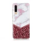 For Huawei P30 Coloured Drawing Pattern IMD Workmanship Soft TPU Protective Case(Color Matching)