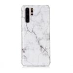 For Huawei P30 Pro Coloured Drawing Pattern IMD Workmanship Soft TPU Protective Case(White)