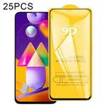 For Samsung Galaxy M31s 25 PCS 9D Full Glue Full Screen Tempered Glass Film