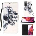 For Samsung Galaxy 21 Ultra 5G 3D Painting Horizontal Flip Leather Case with Holder & Card Slot & Wallet & Lanyard(Skull)