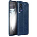 For Vivo X60 Pro Litchi Texture TPU Shockproof Case(Blue)