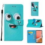 For Samsung Galaxy A72 5G / 4G Cross Texture Painting Pattern Horizontal Flip Leather Case with Holder & Card Slots & Wallet & Lanyard(Big-eye Monster)