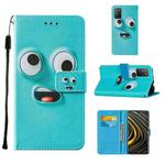 For Xiaomi Poco M3 Cross Texture Painting Pattern Horizontal Flip Leather Case with Holder & Card Slots & Wallet & Lanyard(Big-eye Monster)